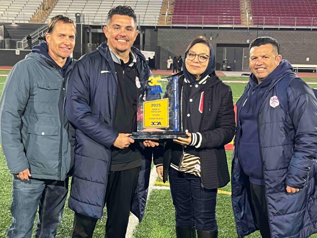 LACCSoccer Team, led by Head Coach Javier Aguinga-Campos, placed third in the 3C2A State Championship semi-finals.