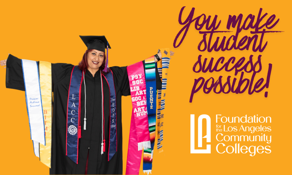 College student in cap and gown