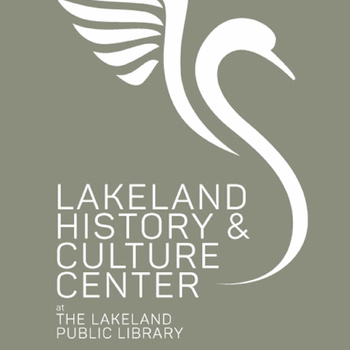 Logo for the History and Culture Center featuring an elegant swan with a graceful, curved neck.