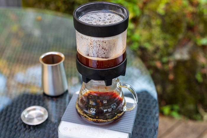 Next Level LVL-10 coffee brewer in action