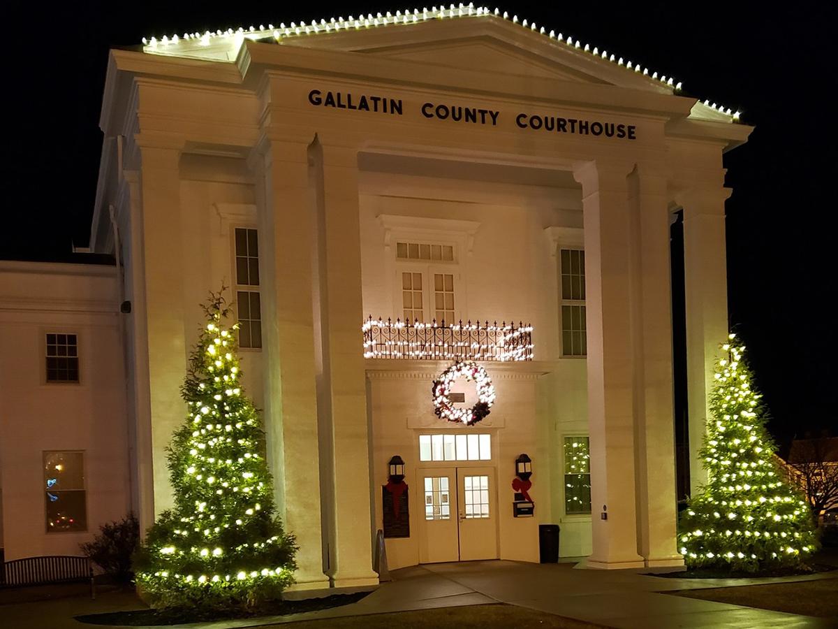 The Gallatin County Courthouse also is getting into the holiday spirit.