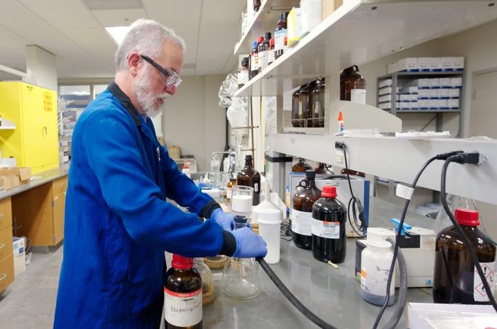John Anthony in the lab