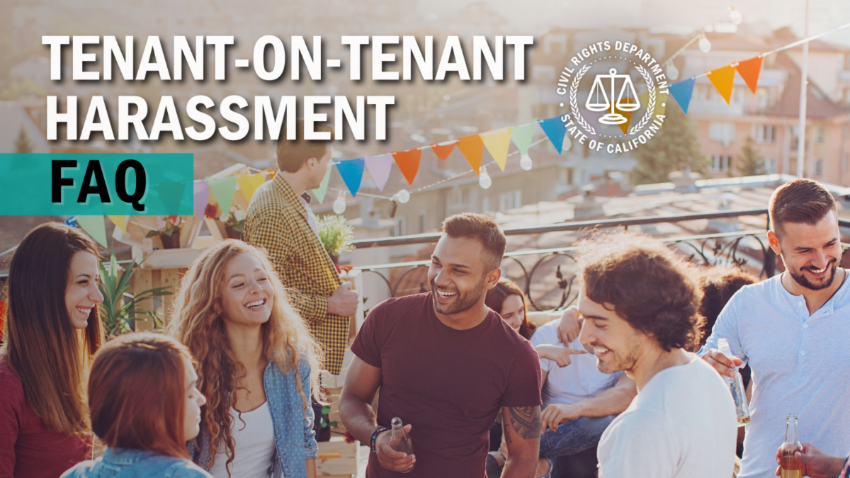 A group of neighbors chatting on a rooftop during a party at an apartment complex.