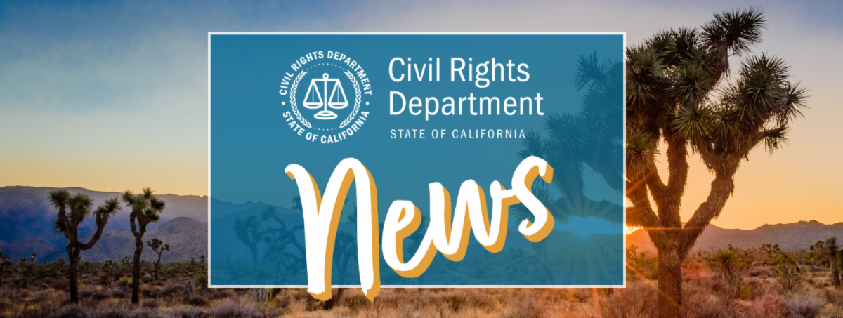 Joshua Tree at sunset, with view of trees and hills over the horizon. 