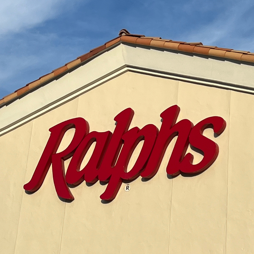 A Ralphs storefront sign.