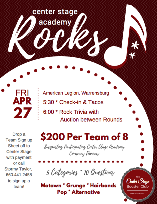 CS Rocks Trivia Night Flyer