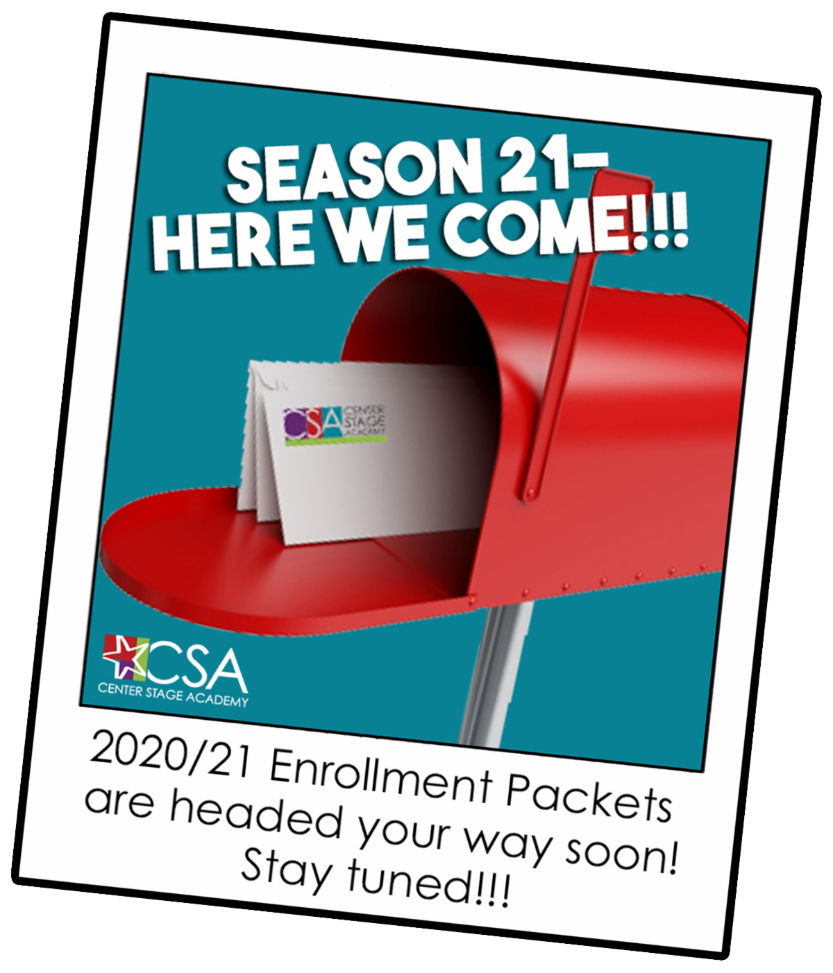 Your Sunday Studio Snapshot! Enrollment Packets coming soon!