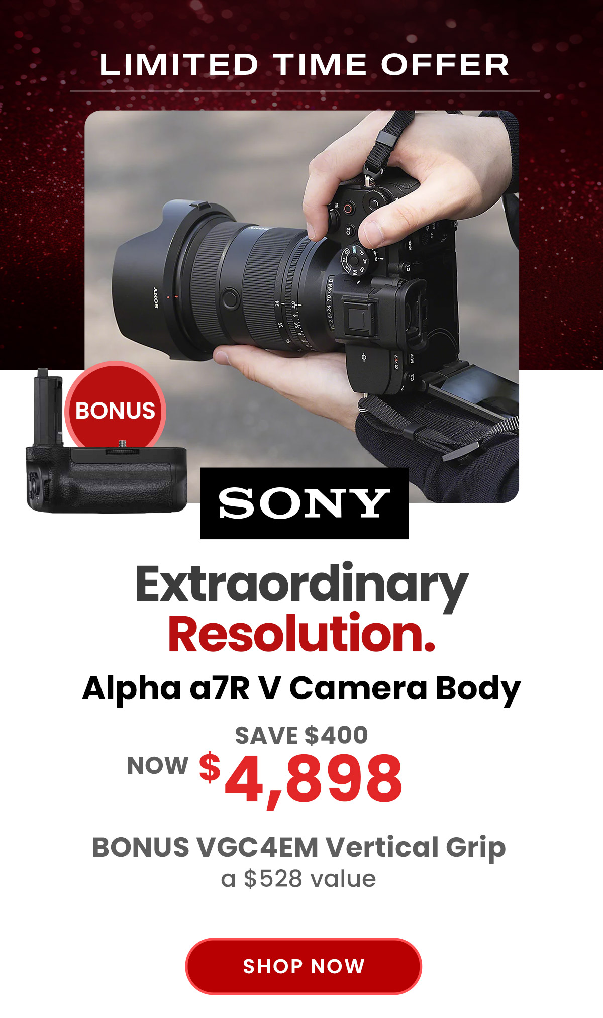 Camera Canada Black Friday Savings from Sony