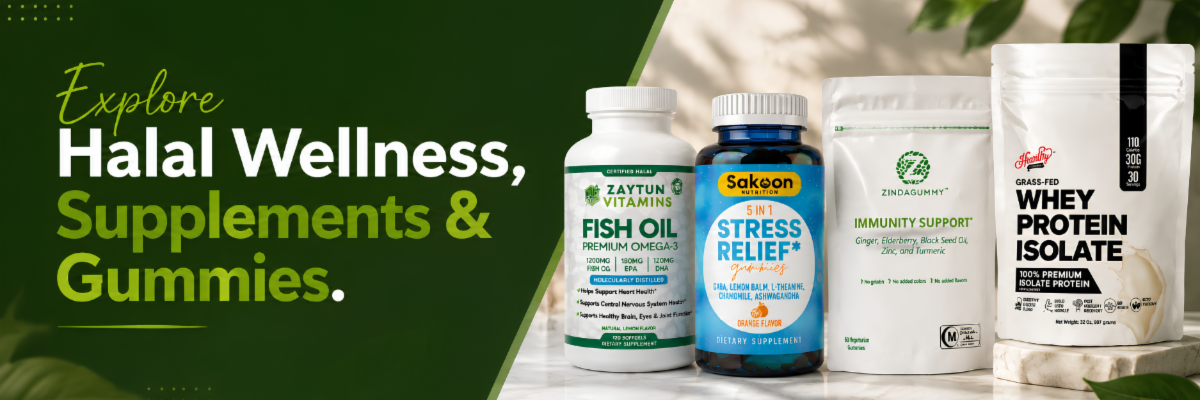 Explore Halal Wellness, Supplements & Gummies.