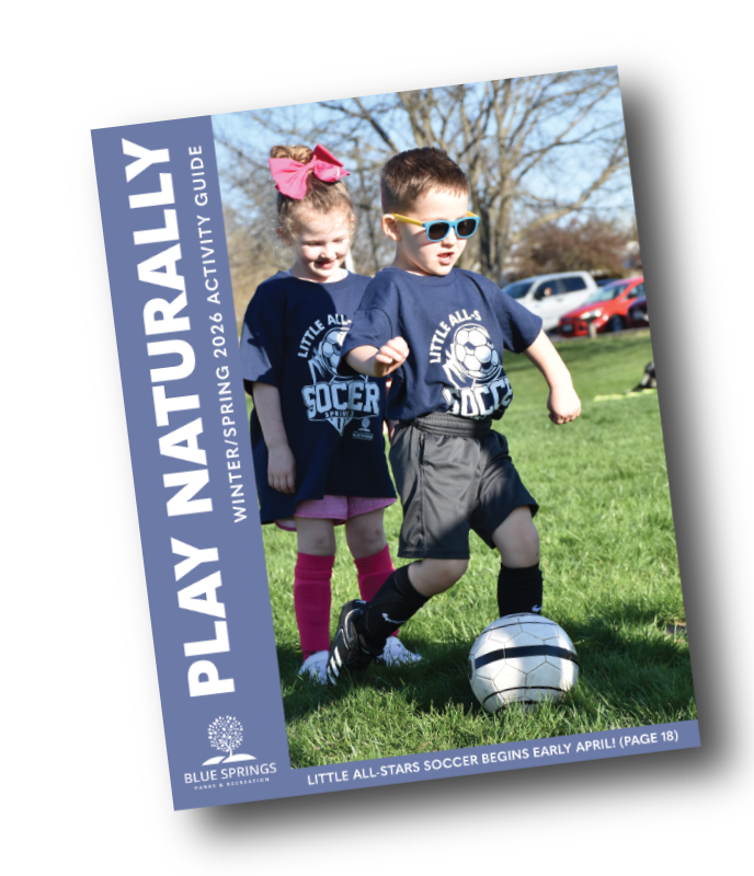 Digital cover of the "Play Naturally" activity guide, featuring two toddlers playing soccer.