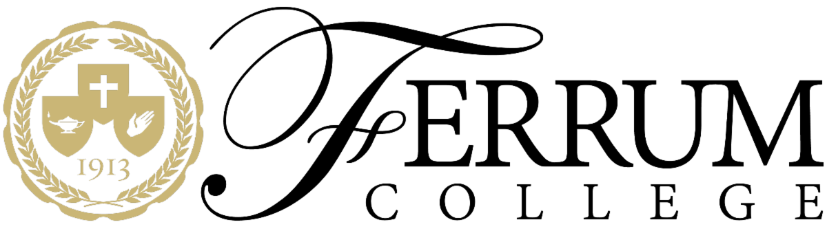 Ferrum College primary logo in gold and black