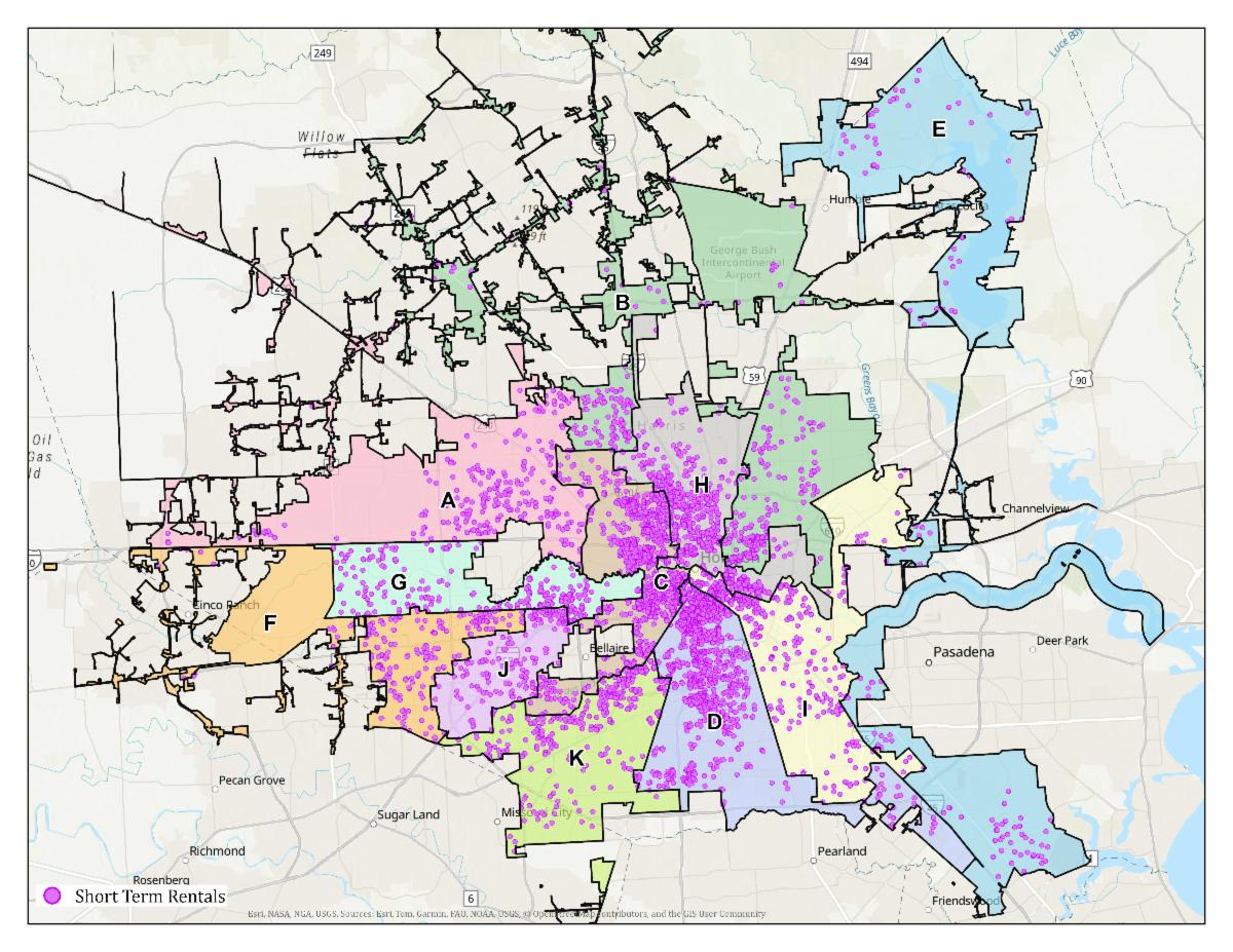 Short term rentals map 