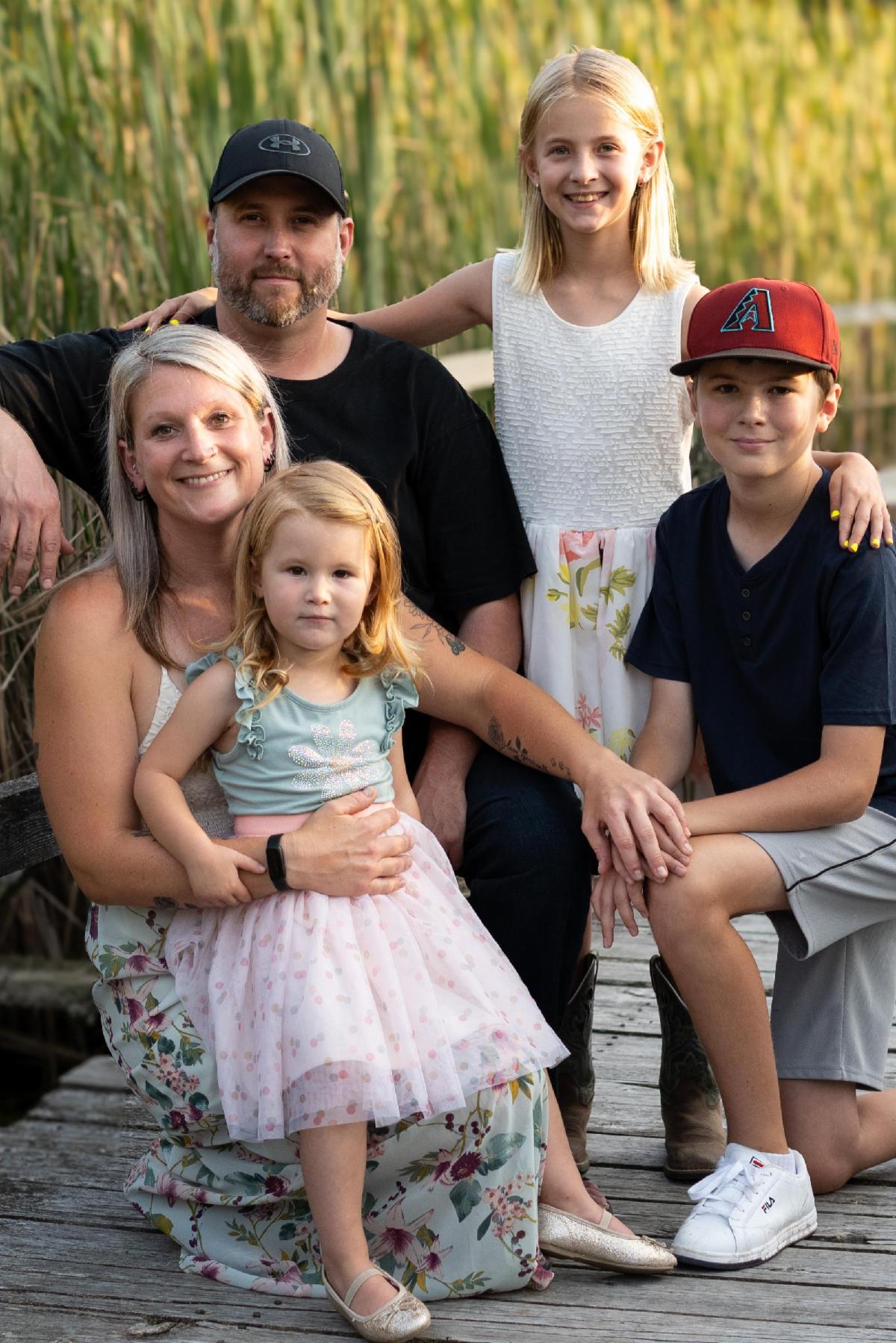 Bryor and Brielle with their family