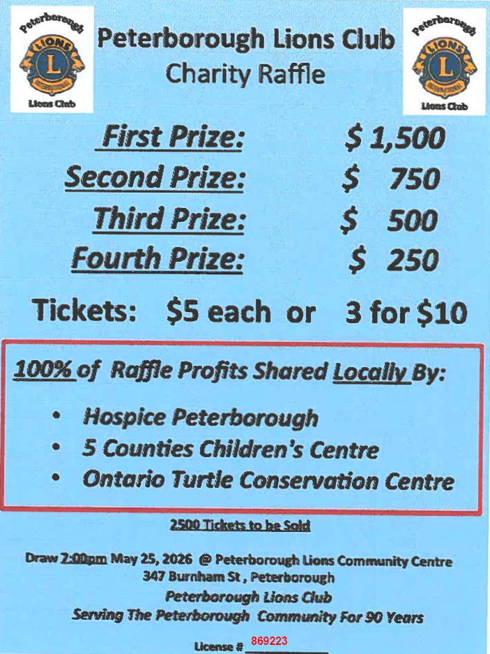 Lions Club Raffle