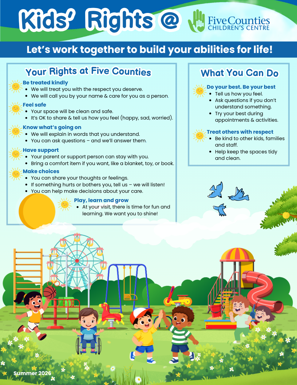Client Rights and Responsibilities poster