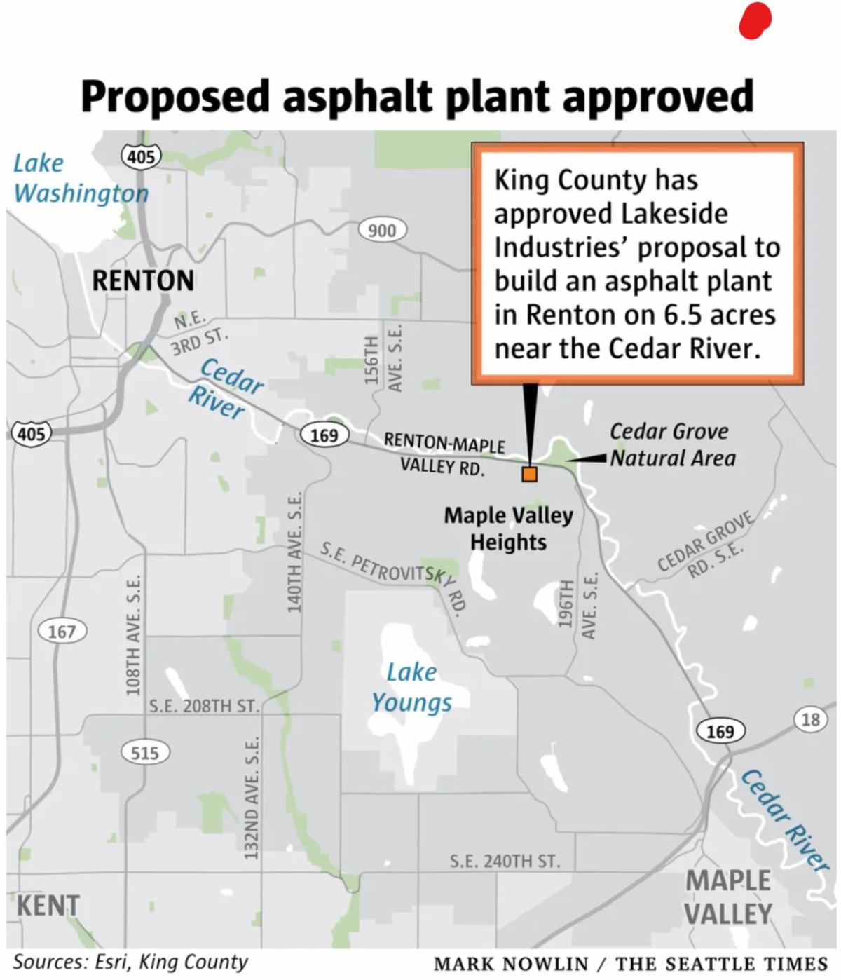 Community Information Asphalt Plant Planned Upstream from Renton