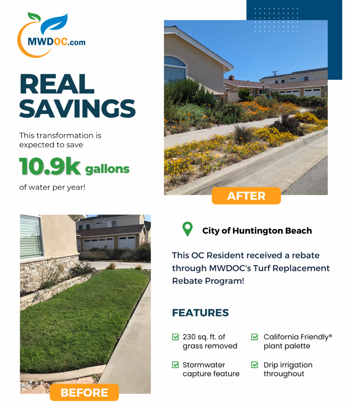 Real Savings Garden Transformation flyer