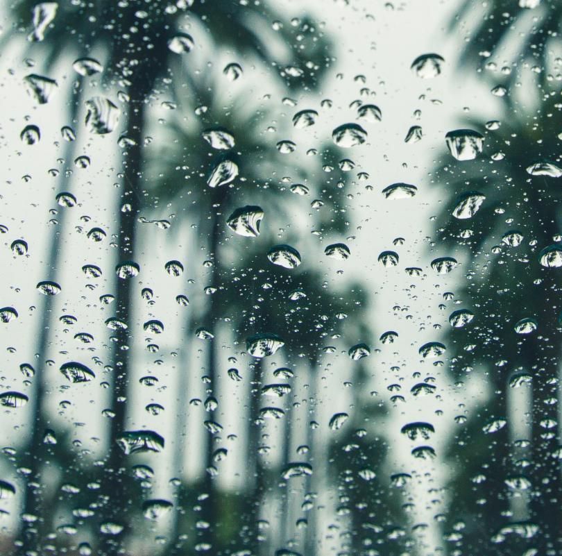Rain through a window