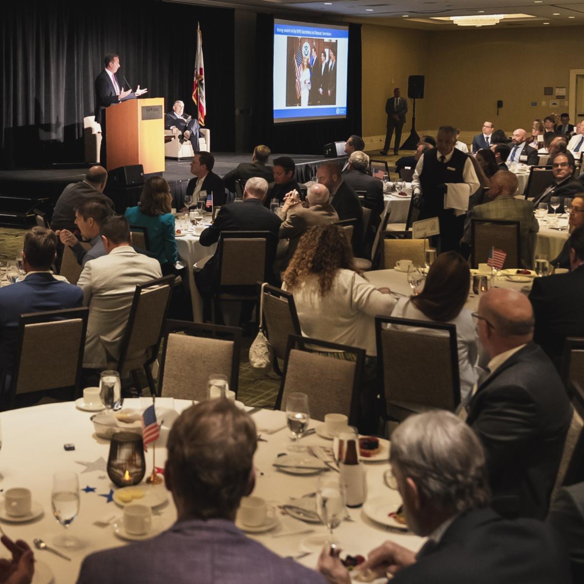 Full room of attendees at Water Policy Forum & Dinner