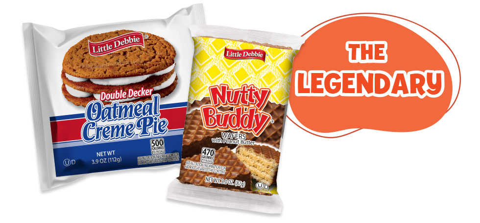 Little Debbie Oatmeal Creme Pie and Nutty Buddy