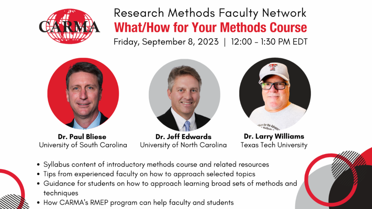 CARMA Research Methods Faculty Network Event