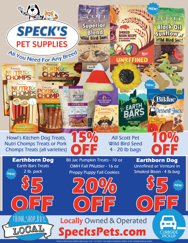 Savings All Week at Speck's