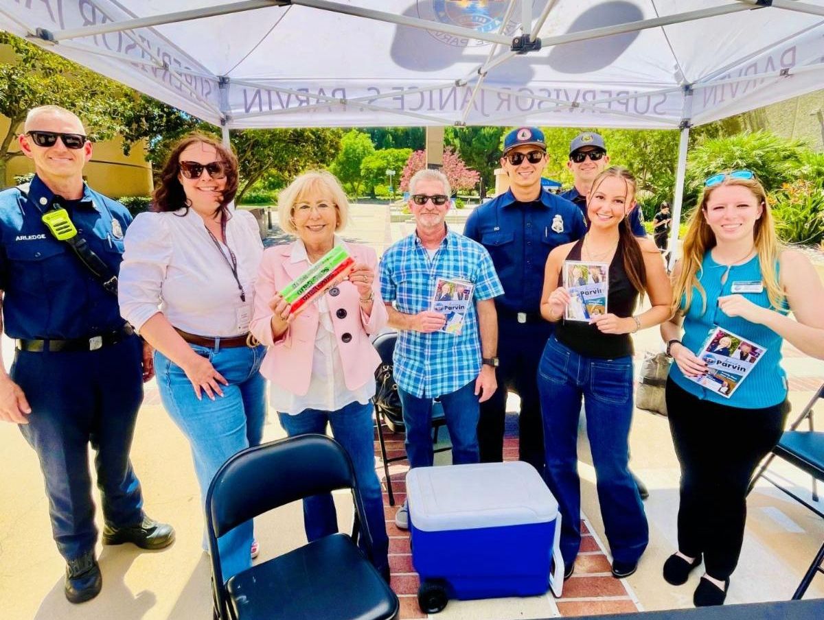 Ventura County Supervisor Parvin with staff and City leaders at Popsicle event in 2025