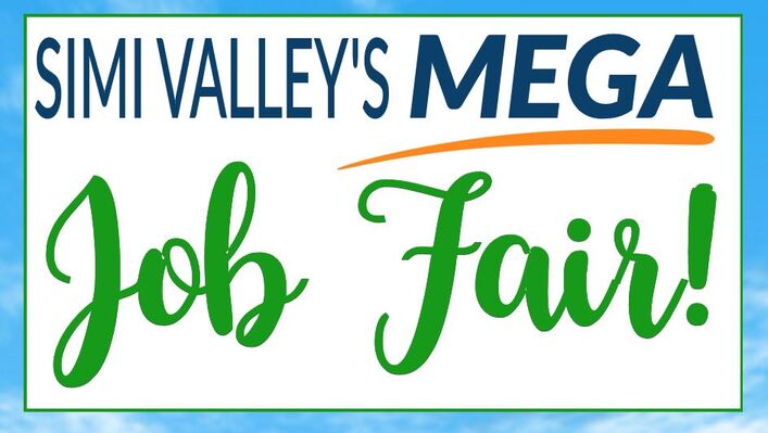 Banner graphic with "Simi Valley's Mega Job Fair" written on it.