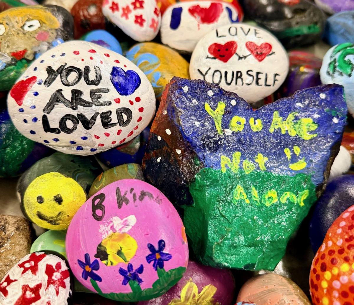 painted rocks with inspirational messages