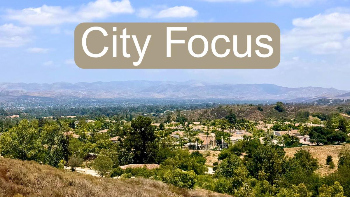 City Focus newsletter logo with Simi Valley mountains in background