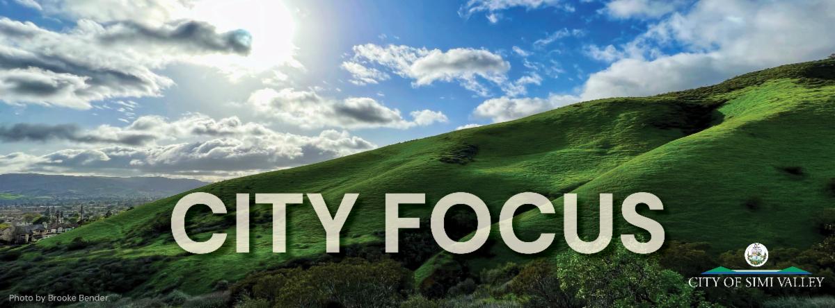 Image of Simi Valley landscape and City Focus logo