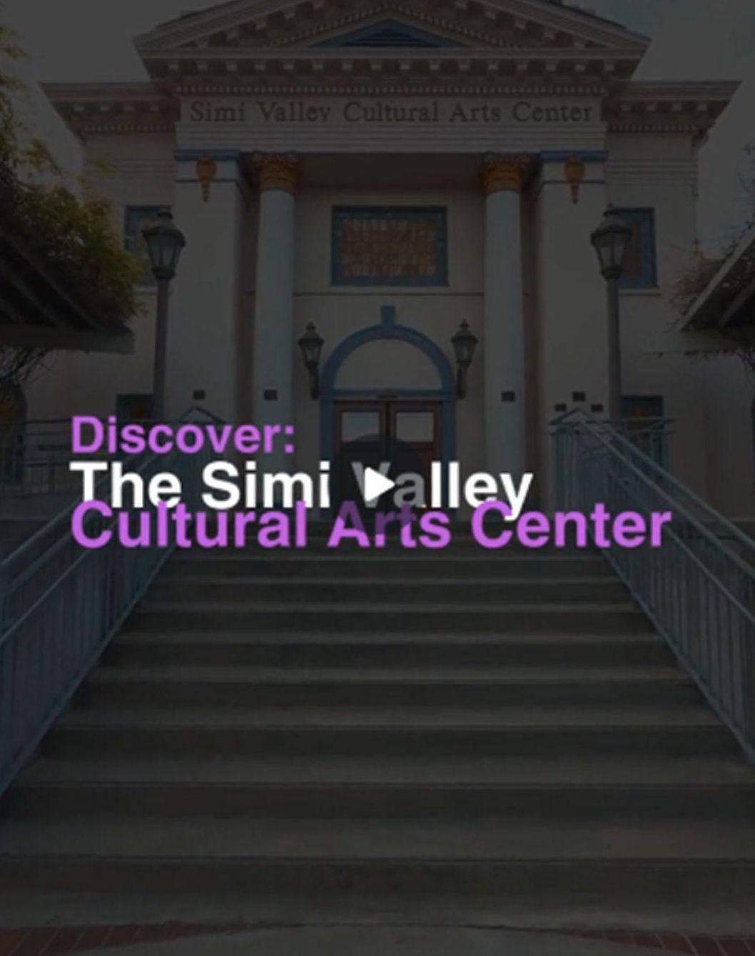 Cultural Arts Center video screenshot of building with play button overlay