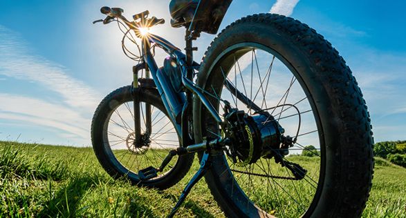 e-bike on mountain trail