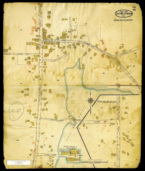 Sanborn 1921 Sheet 2 Downtown SW Harbor