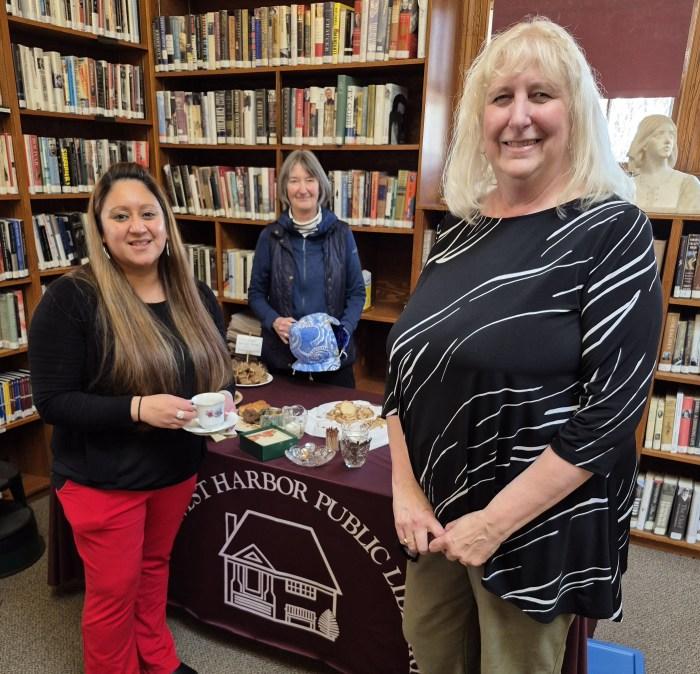 Library Tea April Jennifer LaHaye Jane Potter Karen Reddersen