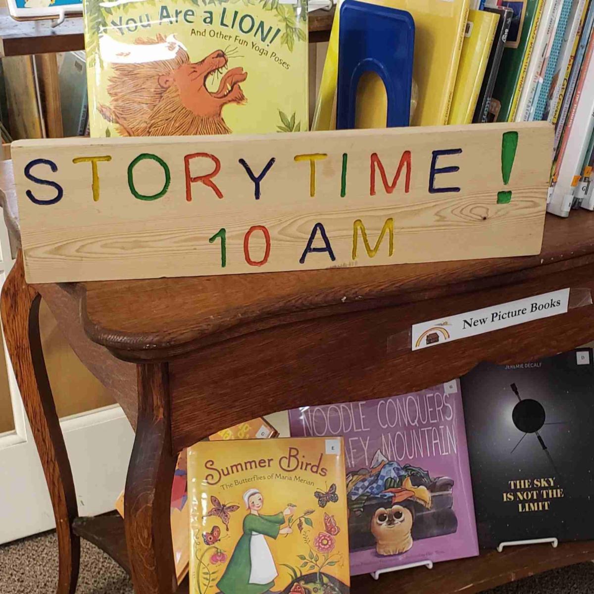 Story Time Sign New Books