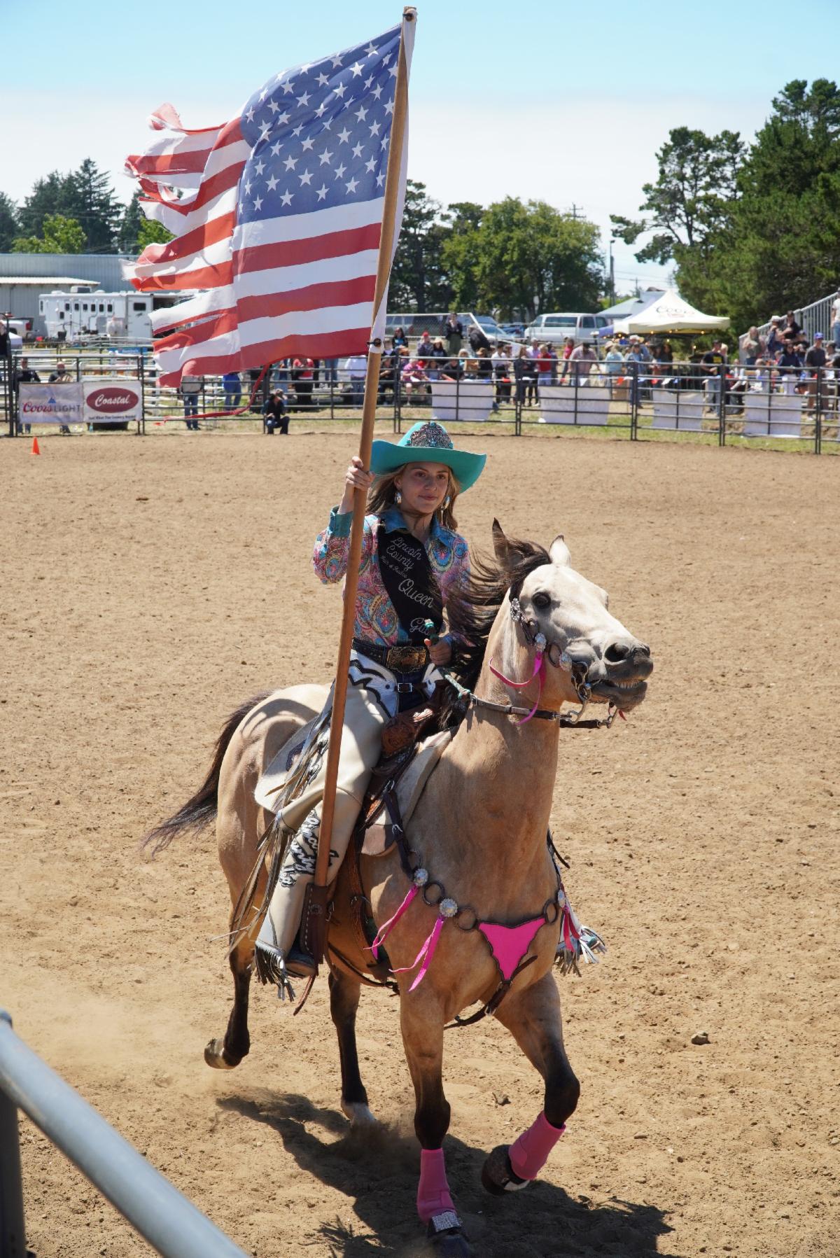 2026 Fair Rodeo Queen, Gabriella Ashmon and Her Partner Sadie