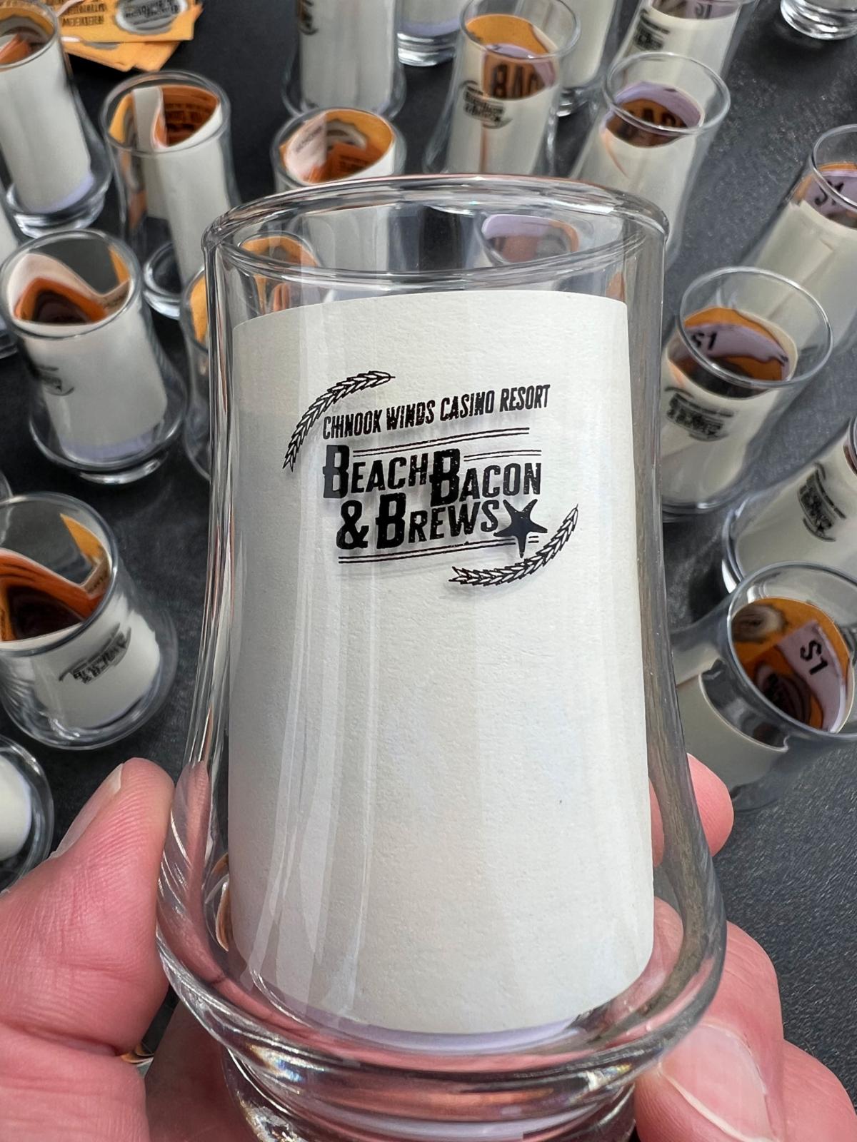Ticket Holder Glass & Bacon Bite Tickets