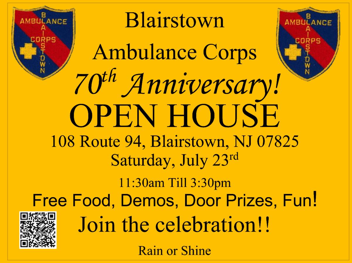 Cool Off at The 70th Anniversary Event at Blairstown Ambulance 7.23.22