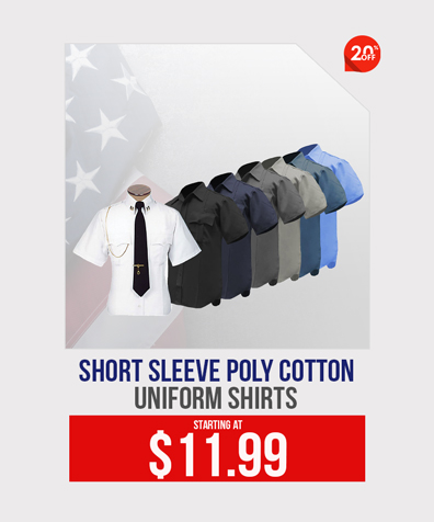 20% Off Short Sleeve Poly Cotton Uniform Shirts