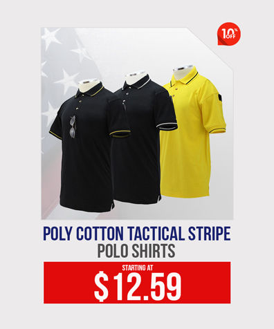 10% Off Tactical Stripe Polo Shirts