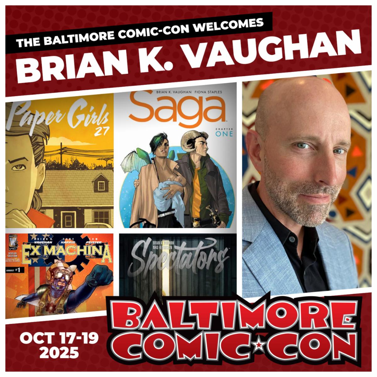 Brian K. Vaughan at Baltimore Comic-Con 2025