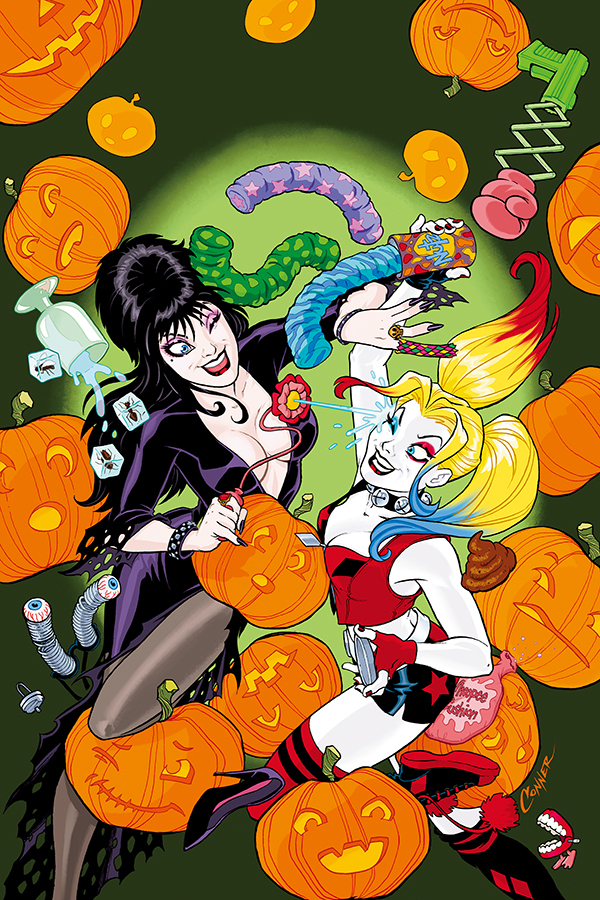 Harley Quinn x Elvira by Amanda Conner