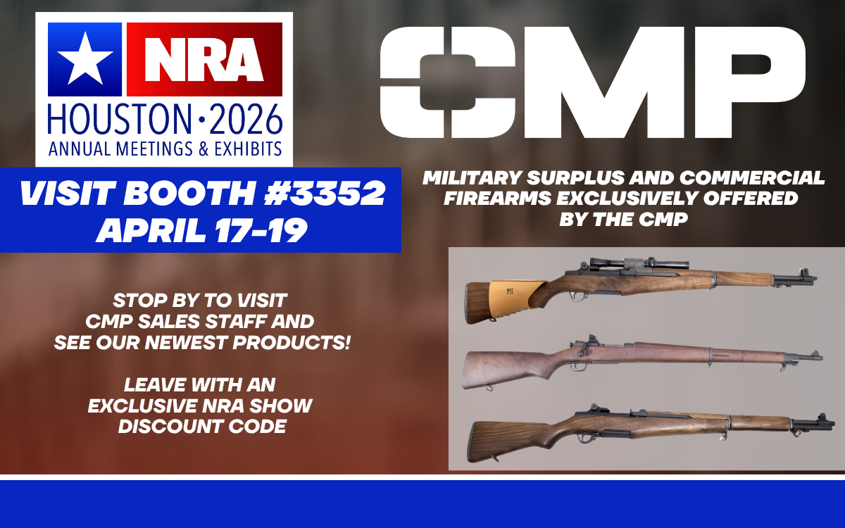M1903A3 Springfield Rifles – Order Today - Visit CMP Booth at NRA Show