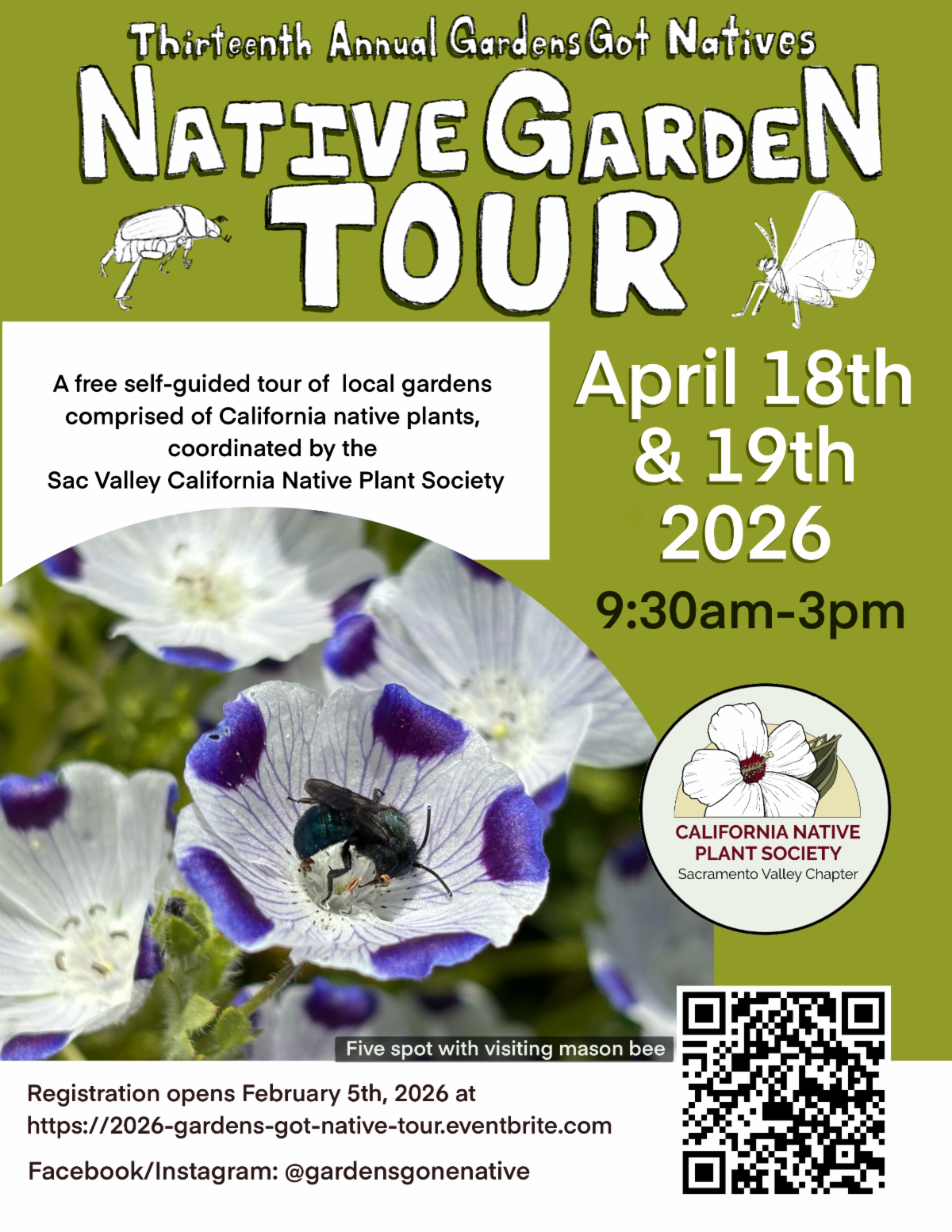 Sacramento Native Garden Tour flyer.