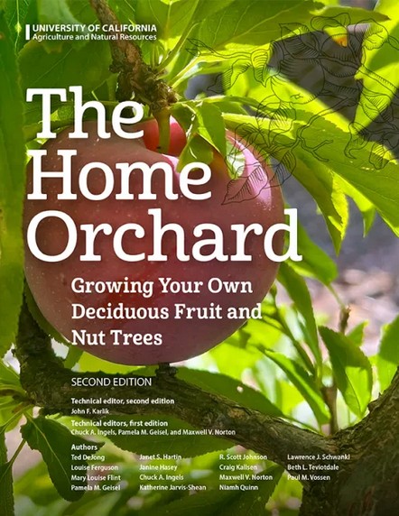 Photo of the front cover of the book "The Home Orchard."