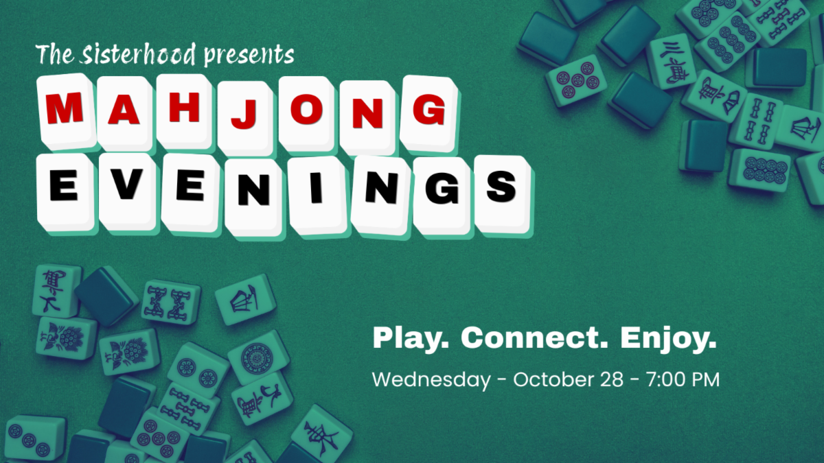 Mahjong Evenings at Har Zion: Wednesday, October 28 at 7:00 PM