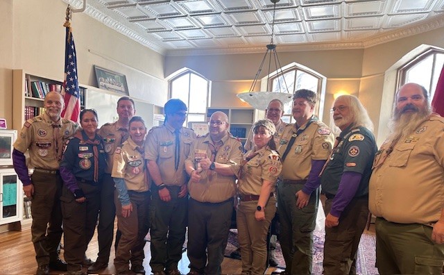 Ed Morris' Wood Badge beading ceremony