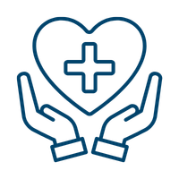 heart with floating heart and plus sign icon