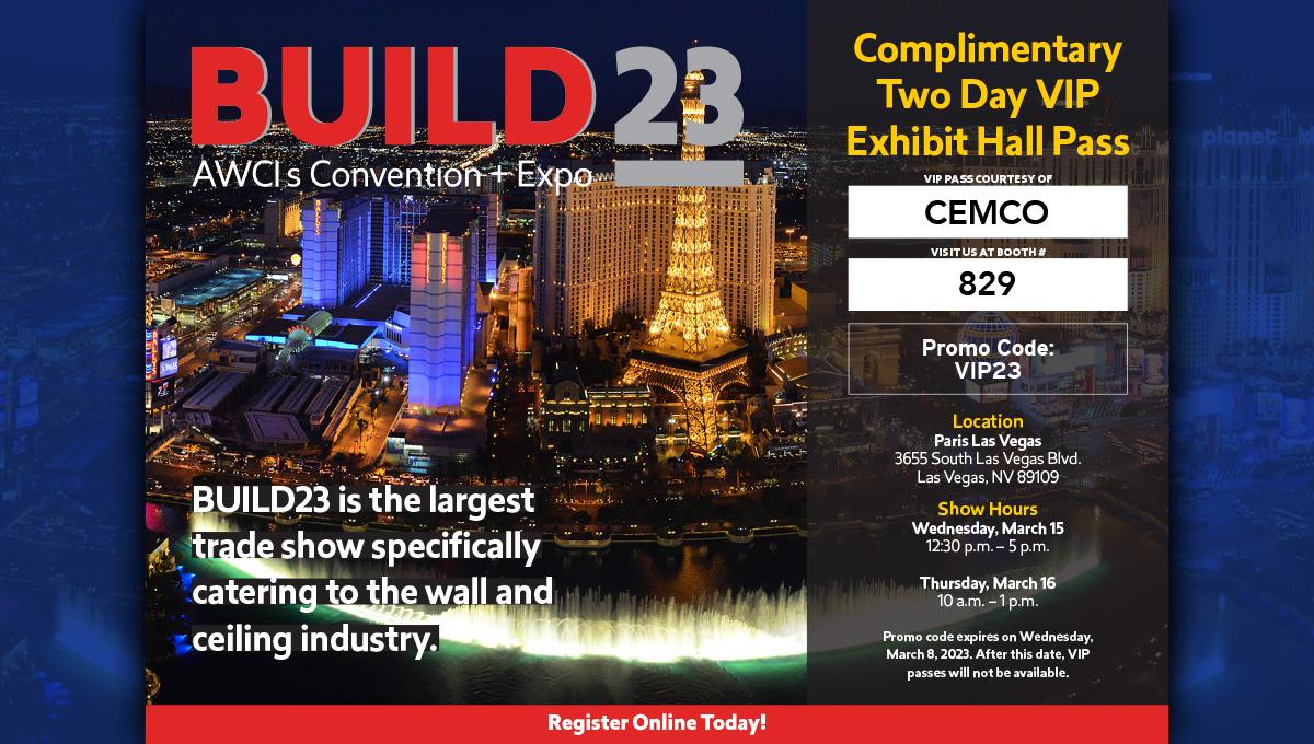 Come and Visit CEMCO at This Year's BUILD 23 in Las Vegas!